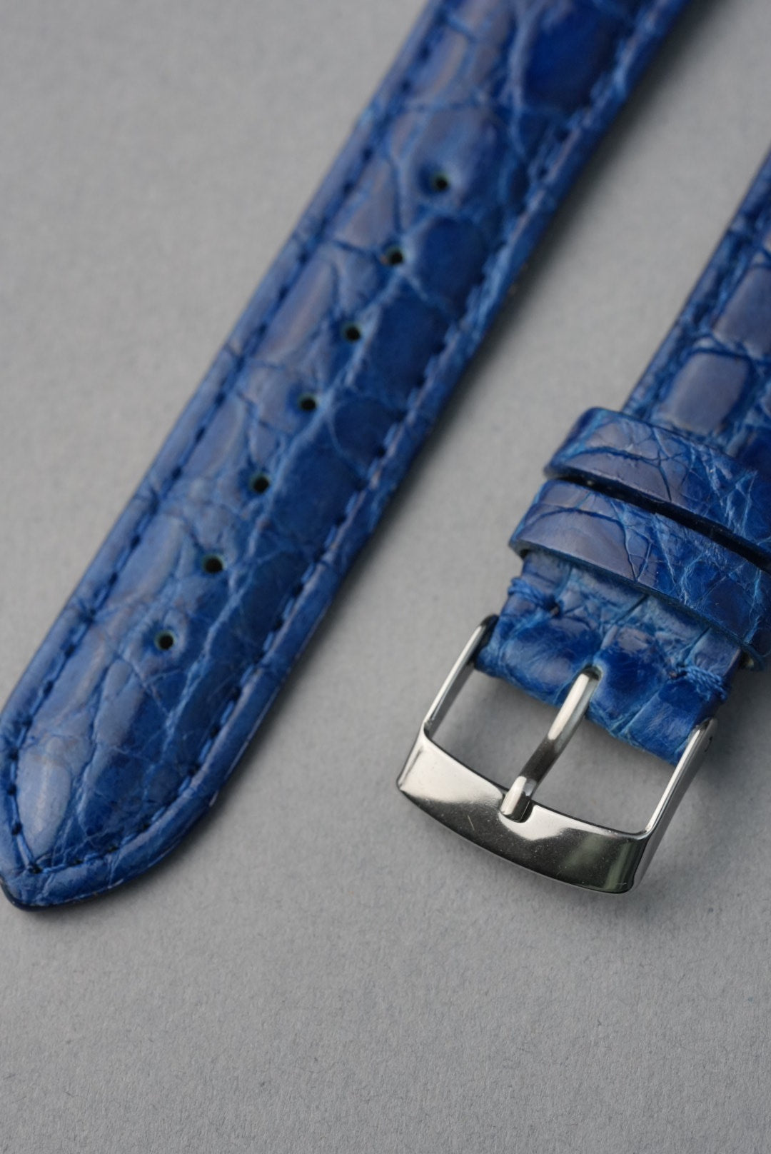 Italian Genuine Crocodile Leather Strap with Nubuck Lining - 18mm to 20mm