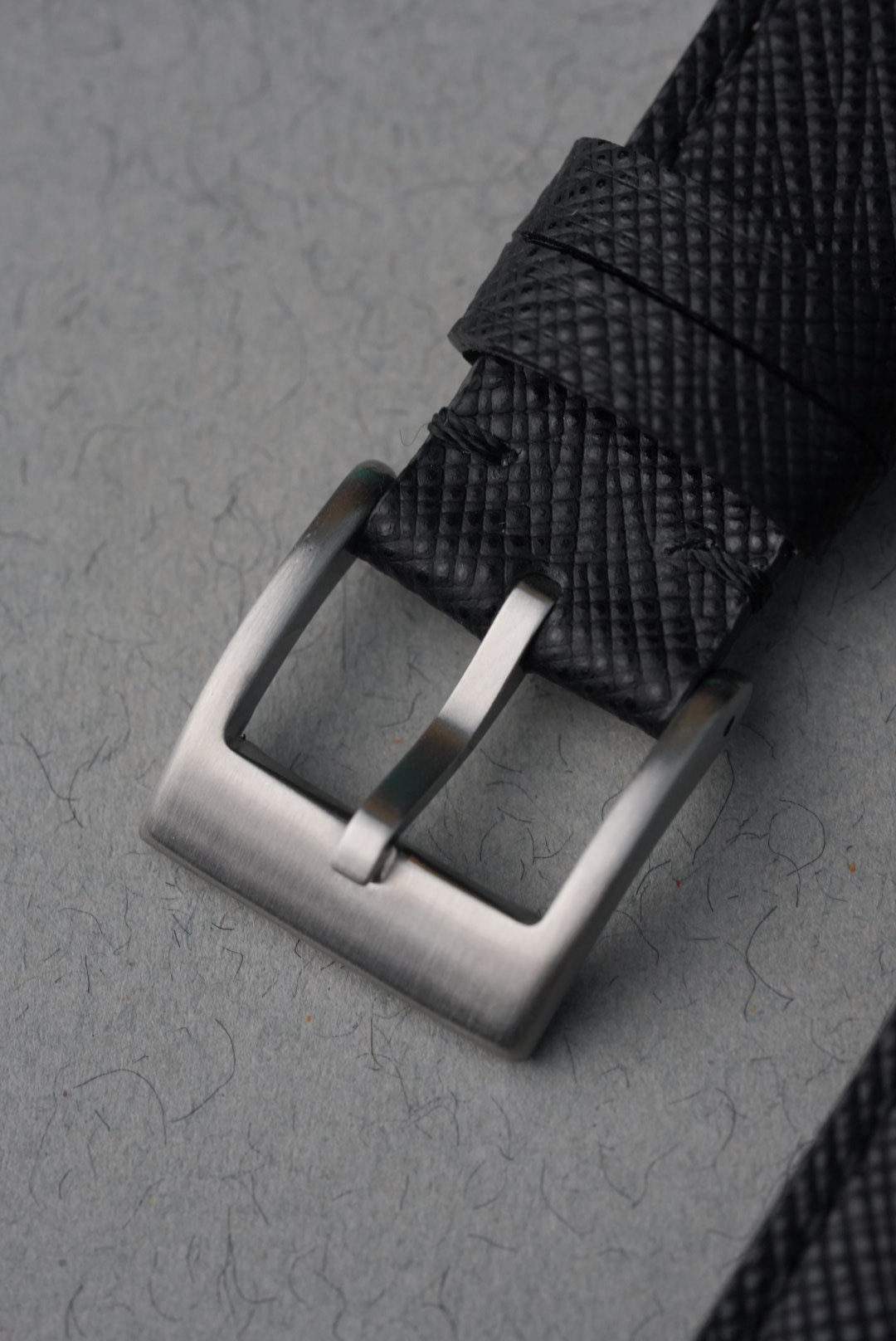 Saffiano Leather Strap for Omega x Swatch MoonSwatch – Mission to Pluto – Black