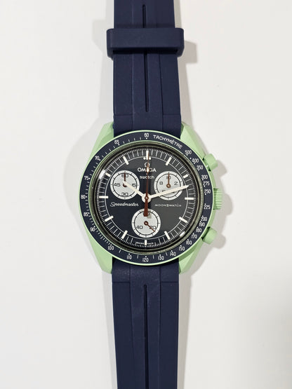 Omega X Swatch MoonSwatch Strap: Curved Silicone - Navy