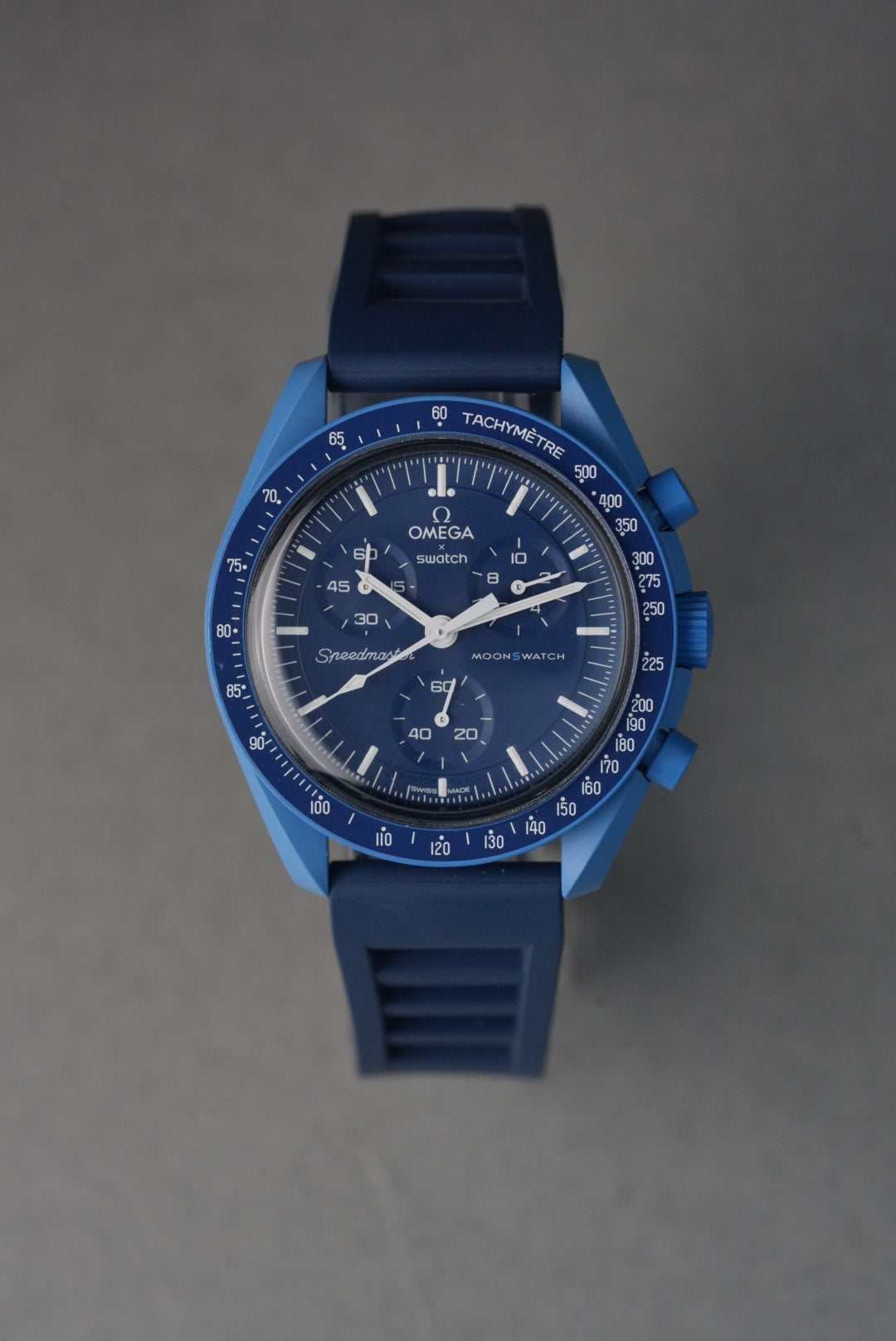 Rubber FKM Vented Strap for Swatch x Omega MoonSwatch – Mission to Neptune – Navy