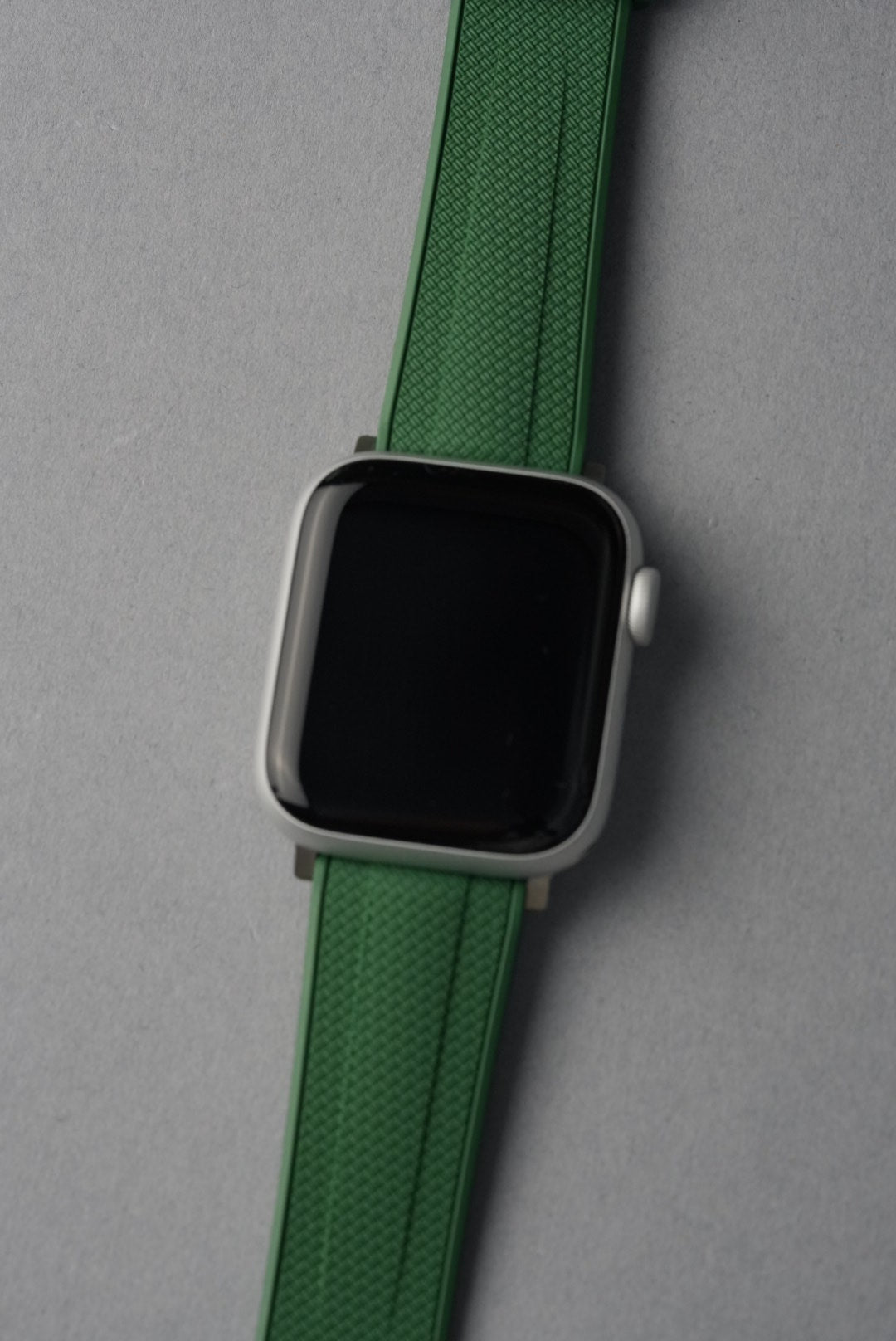 Rubber Woven Straight End Strap For Apple Watch