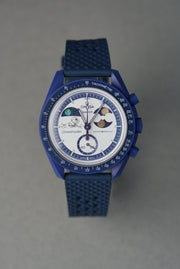 Rubber FKM Honeycomb Strap for Mission To EarthPhase MoonShine Gold – Navy
