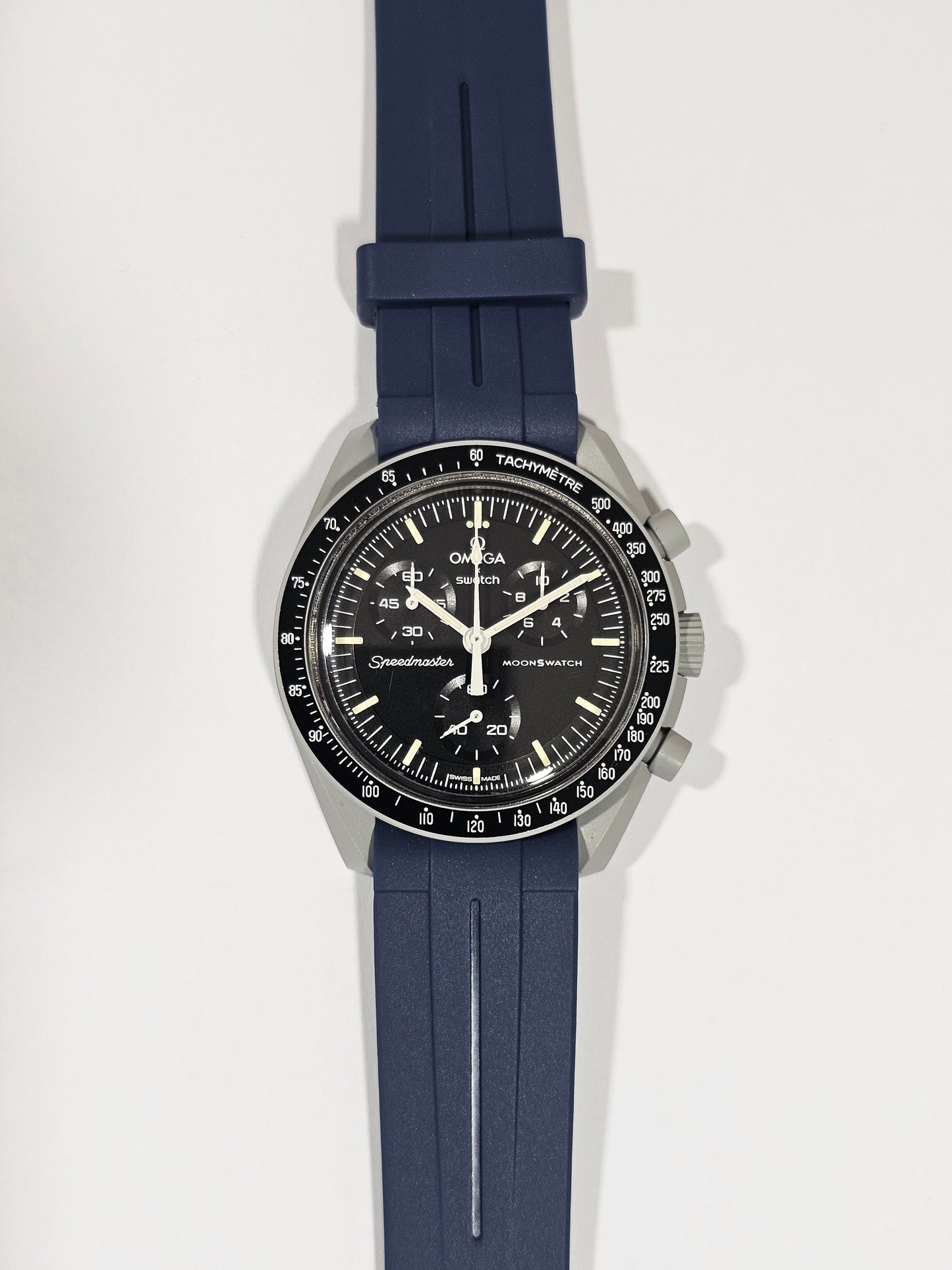 Navy Curved Silicone Strap | Omega X Swatch MoonSwatch