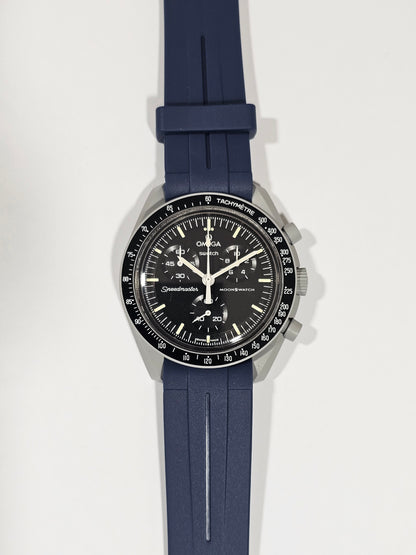 Omega X Swatch MoonSwatch Strap: Curved Silicone - Navy