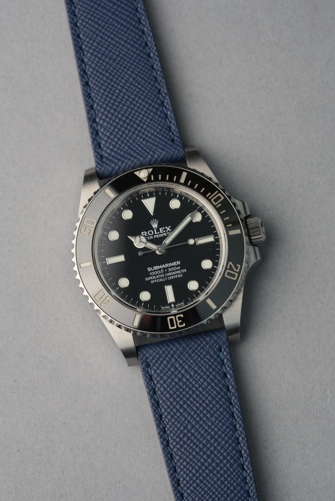 Saffiano Leather Watch Strap for Rolex Submariner