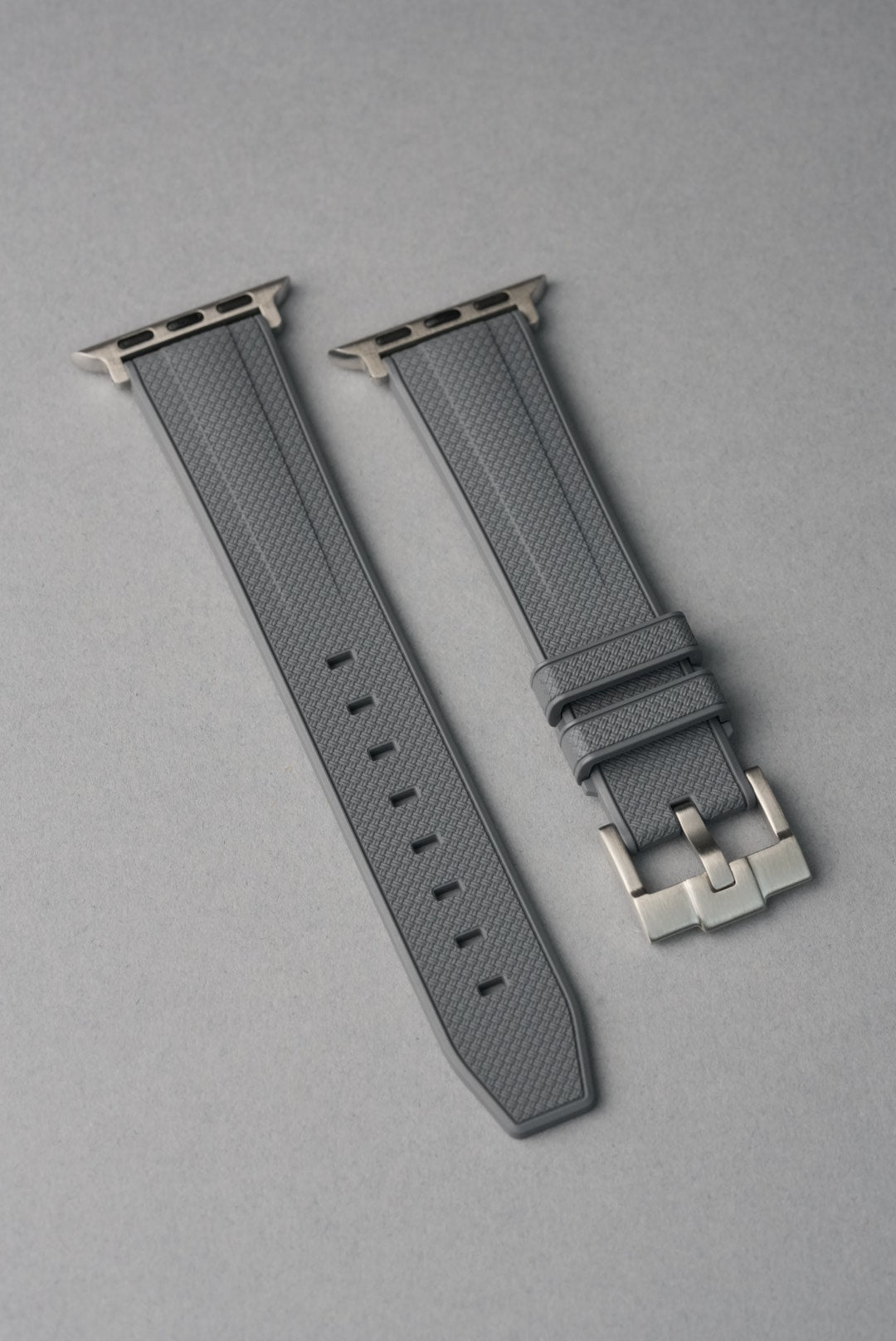 Rubber Woven Straight End Strap For Apple Watch