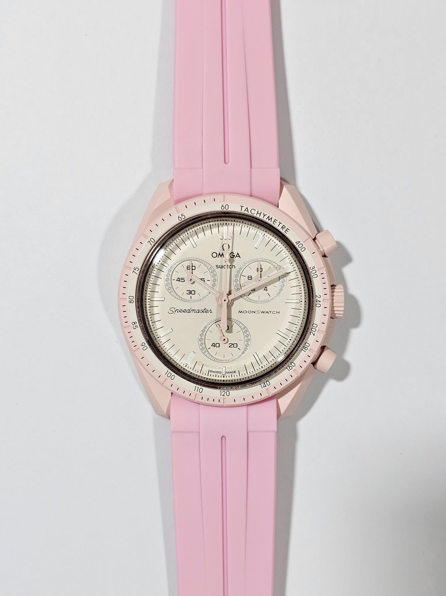 Pink Curved Silicone Strap | Omega X Swatch MoonSwatch