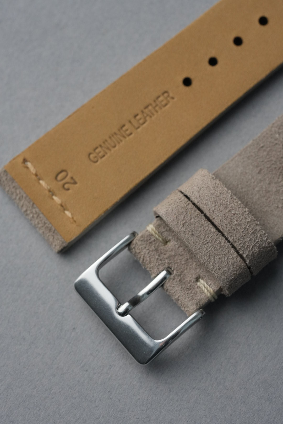 Suede Strap for Omega x Swatch MoonSwatch – Mission on Earth: Desert – Ash