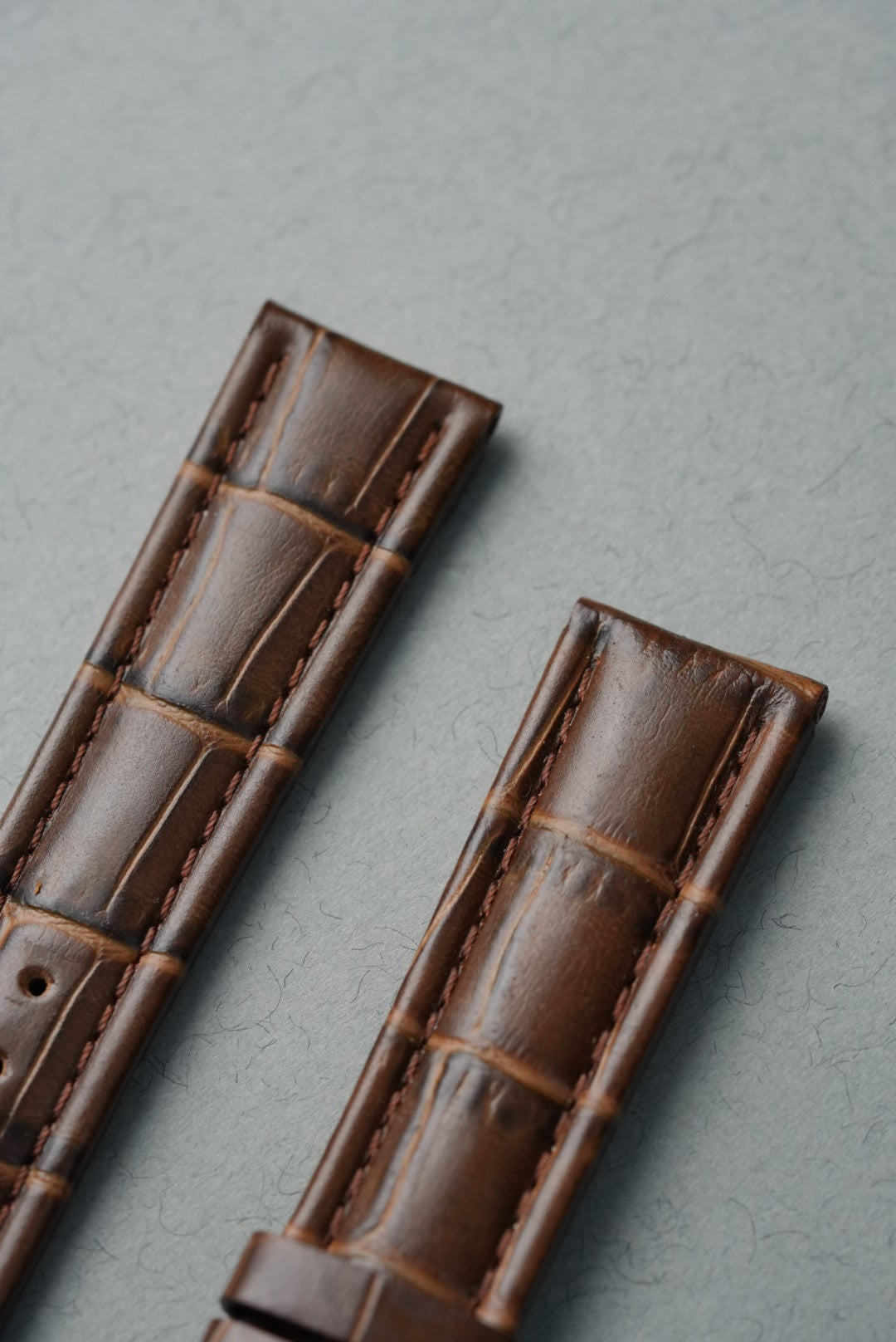 Embossed Leather Strap for Omega x Swatch MoonSwatch – Mission to Saturn – Brown