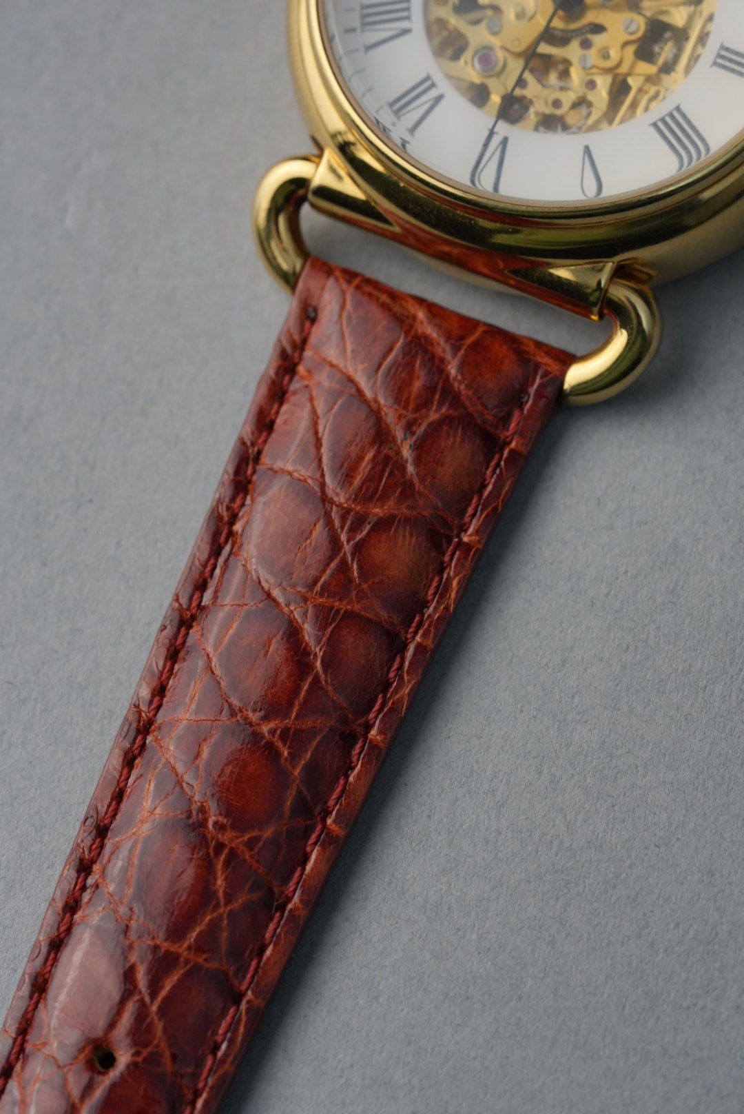 Italian Genuine Crocodile Leather Strap with Nubuck Lining - 18mm to 20mm