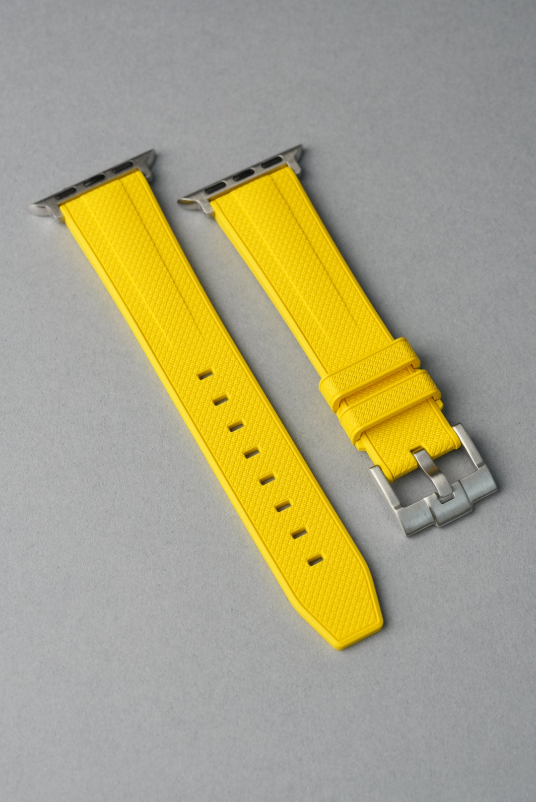 Rubber Woven Straight End Strap For Apple Watch