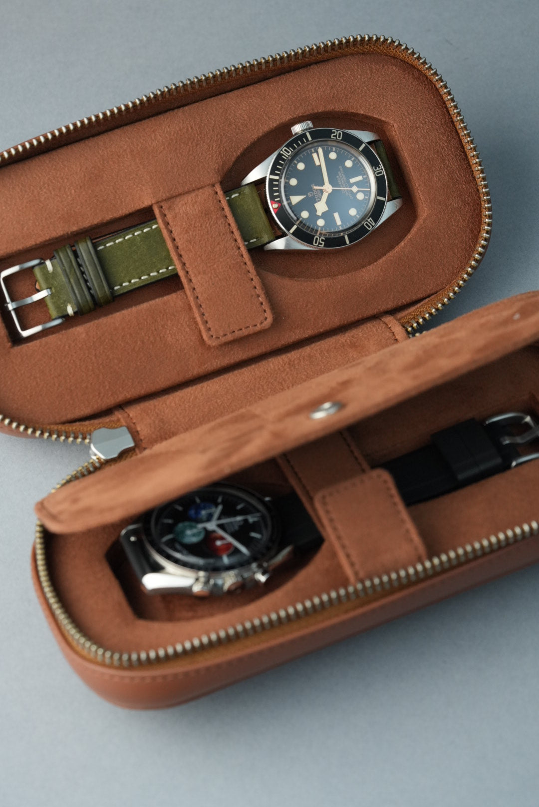 Two Watch Travel Case with Strap & Tool