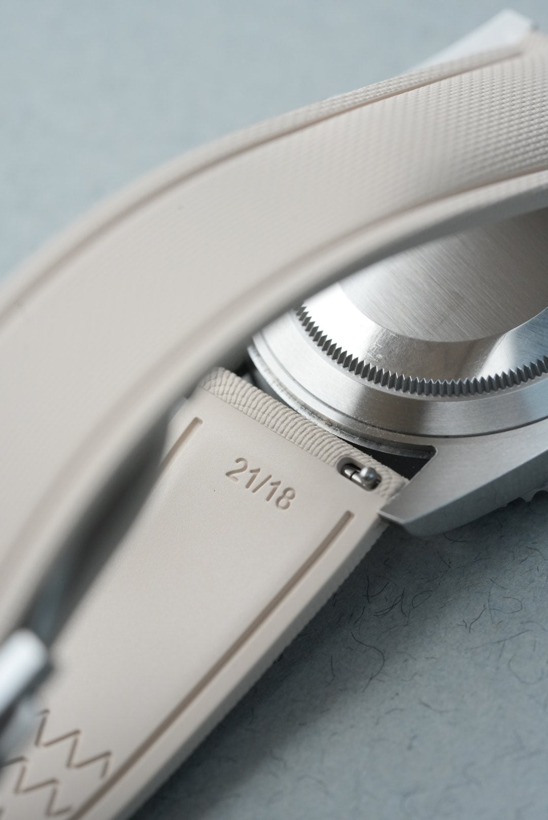 Sailcloth Effect FKM Rubber Strap with Deployant Clasp - For Rolex Submariner