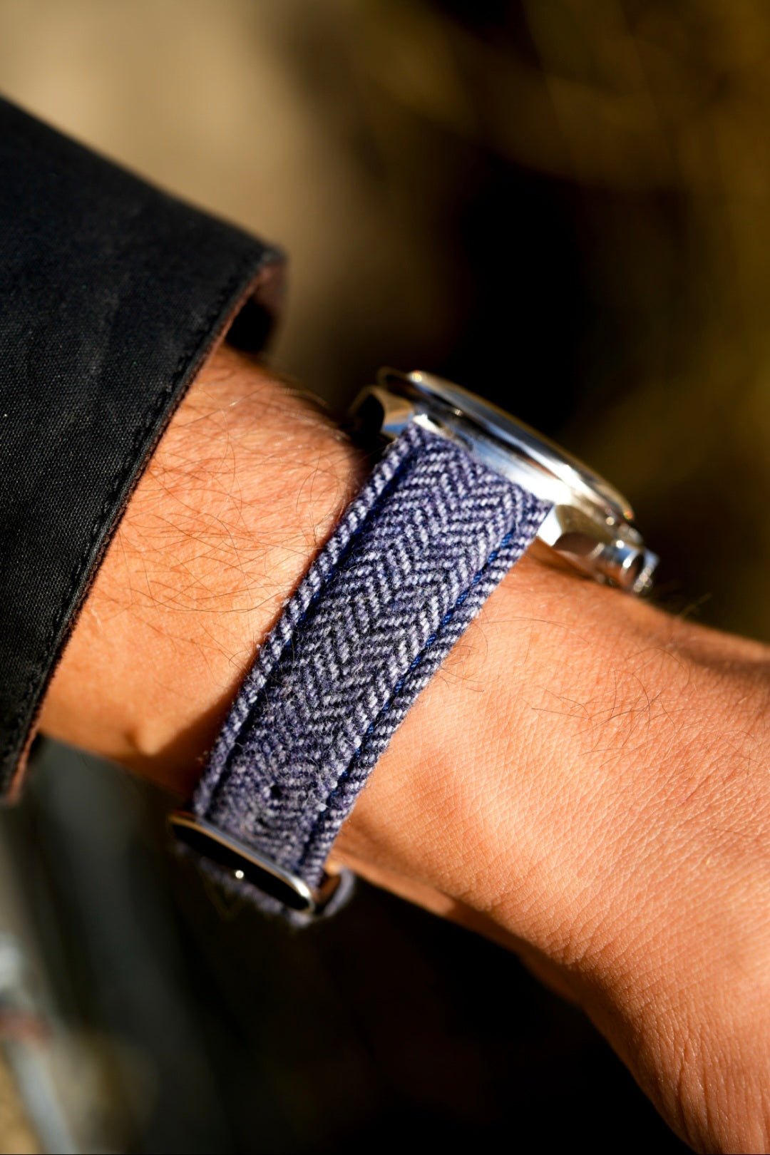 Tweed Strap for  Omega x Swatch MoonSwatch – Mission to Neptune – Navy & White