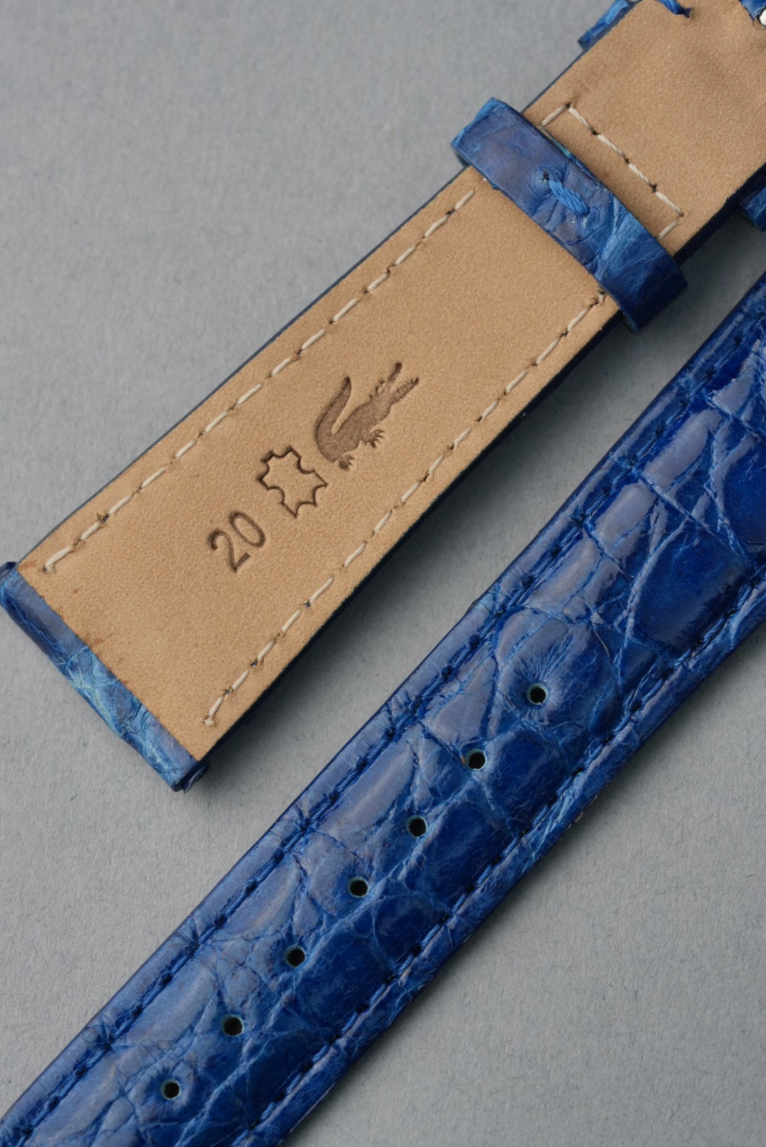 Italian Genuine Crocodile Leather Strap with Nubuck Lining - 18mm to 20mm