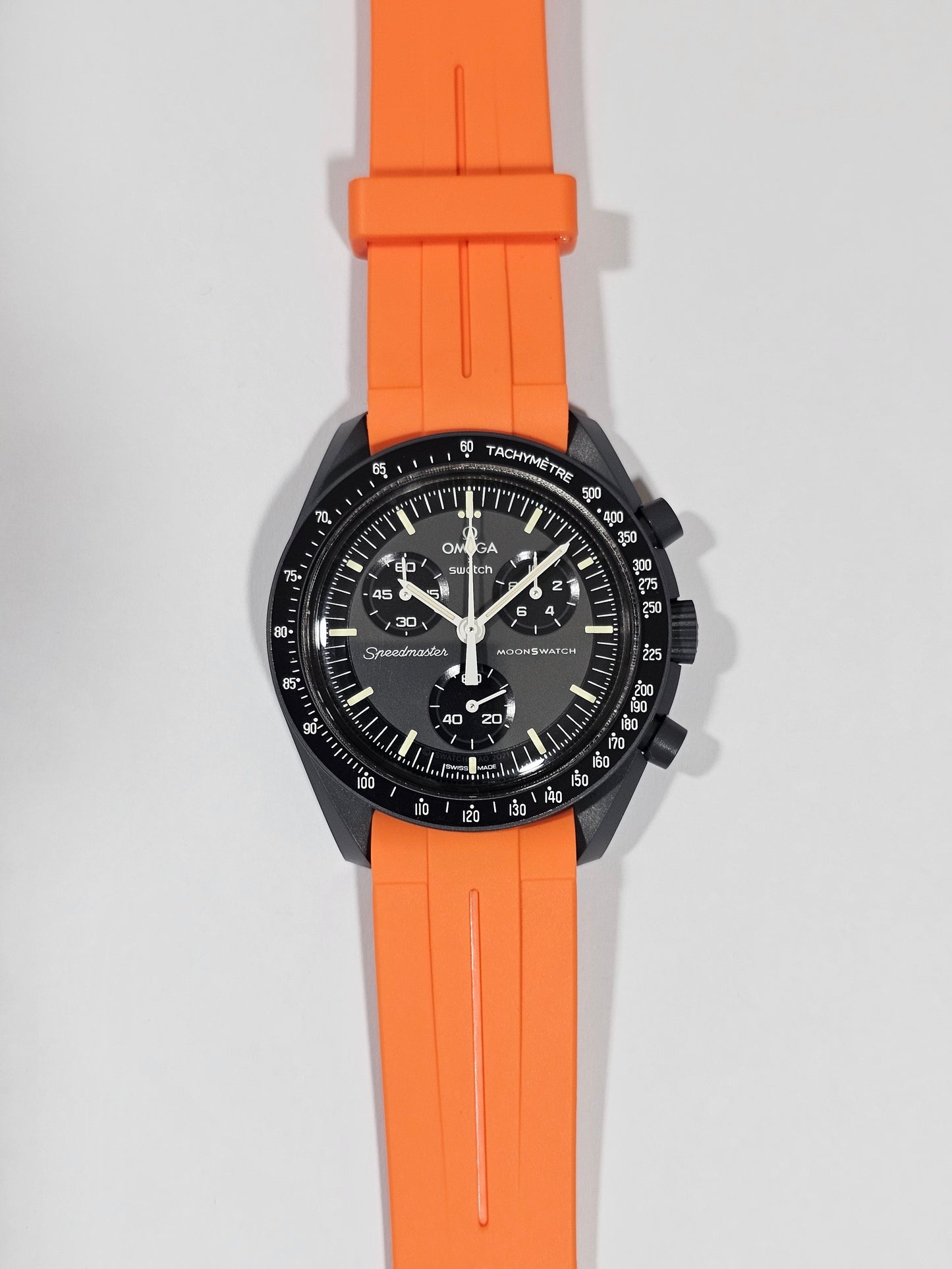 Orange Curved Silicone Strap | Omega X Swatch MoonSwatch