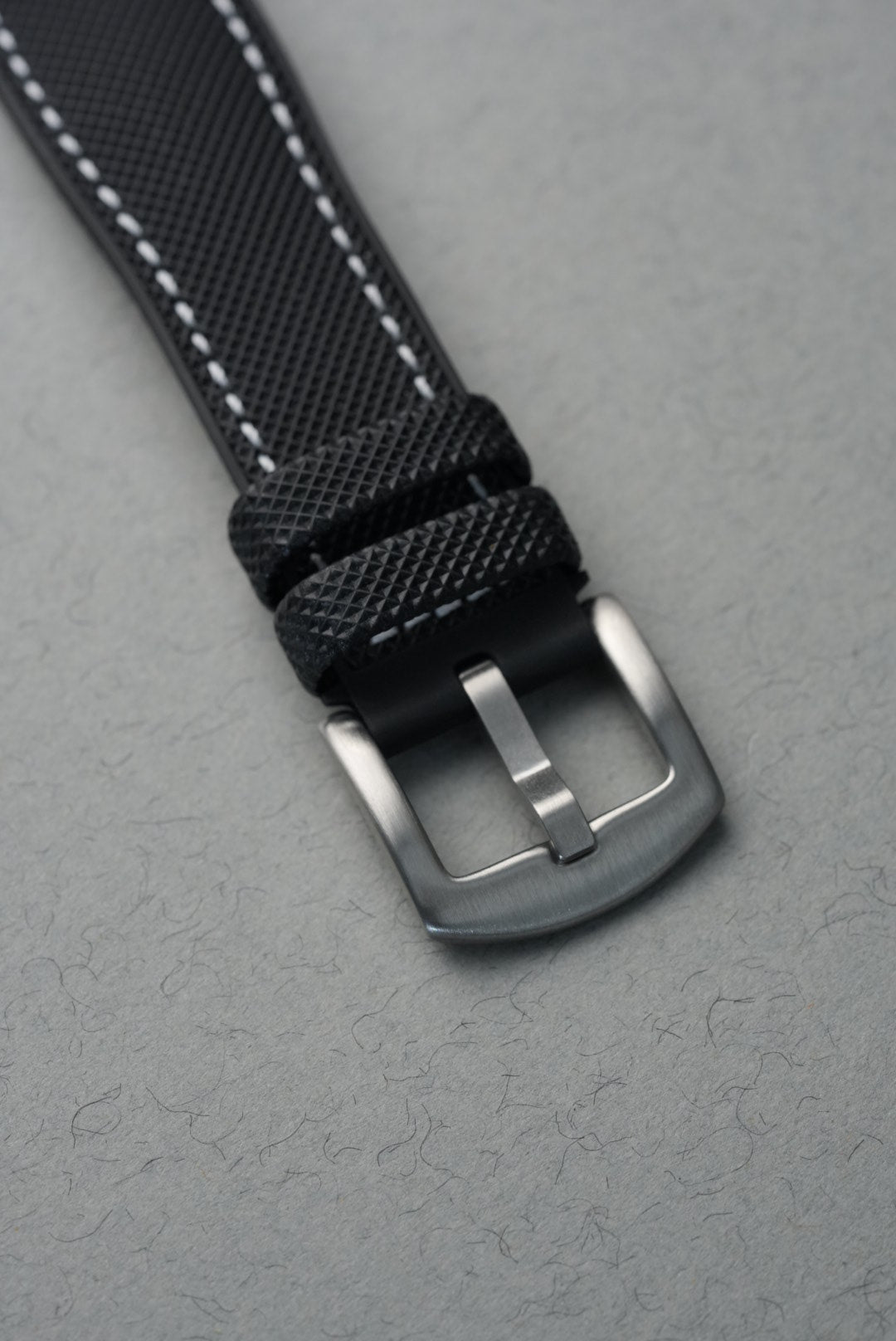 Hybrid Divers Strap For Rolex Submariner – Black with white contrast Stitch