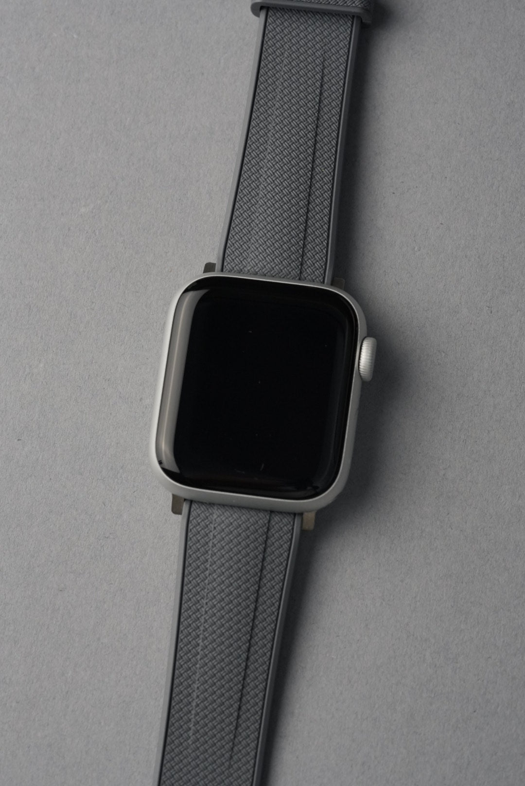 Rubber Woven Straight End Strap For Apple Watch