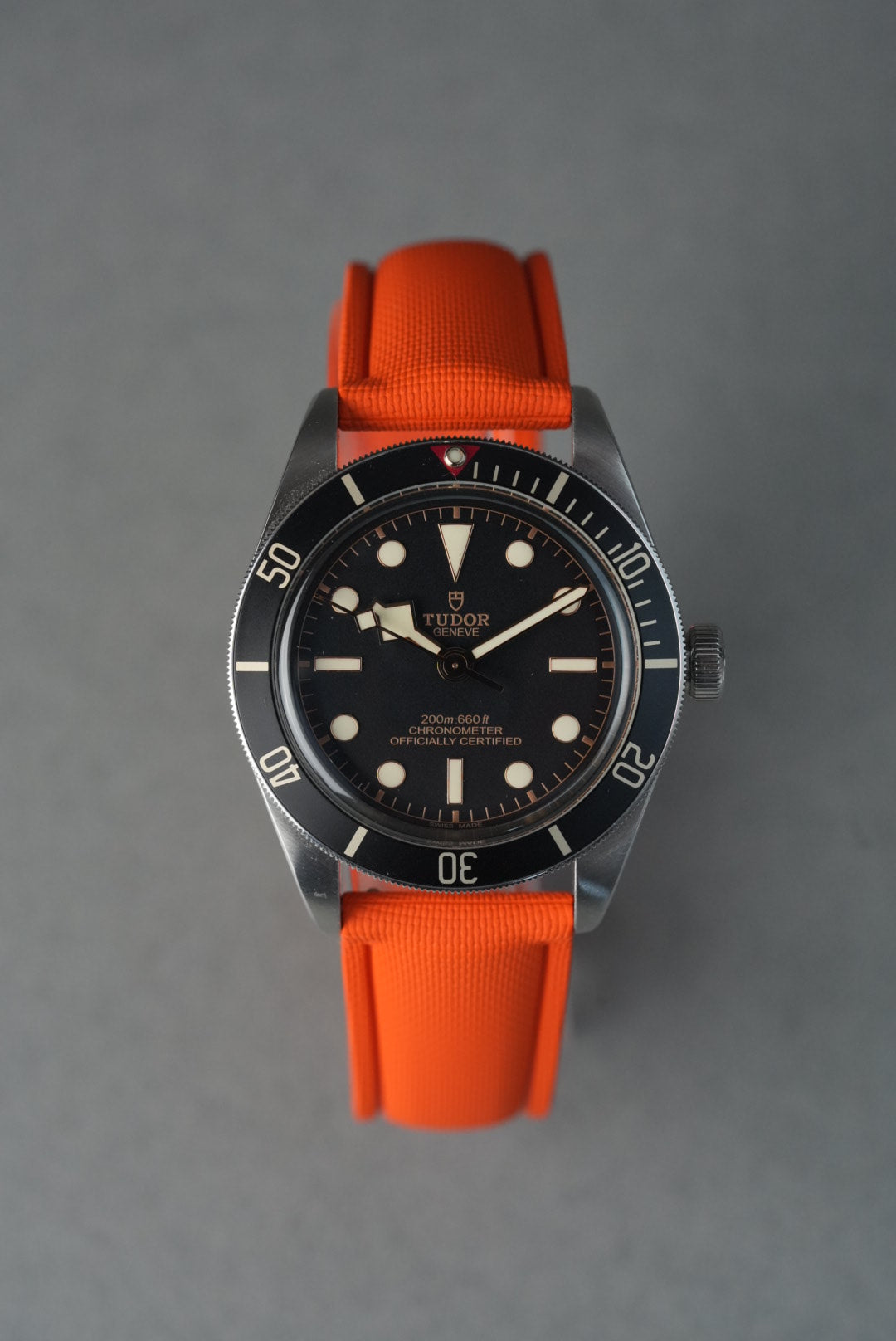Tudor Black Bay Sailcloth Deployant Strap | Orange | 20mm 22mm