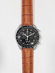 Omega X Swatch MoonSwatch Strap: Embossed Leather - Tan