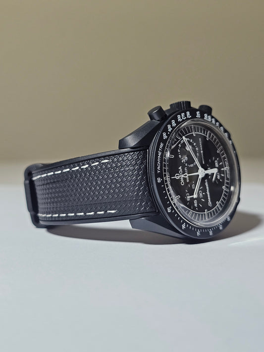 Black & White Woven Strap Omega X Swatch MoonSwatch