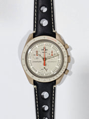 Omega X Swatch MoonSwatch Strap: Rally Racing Leather - Black