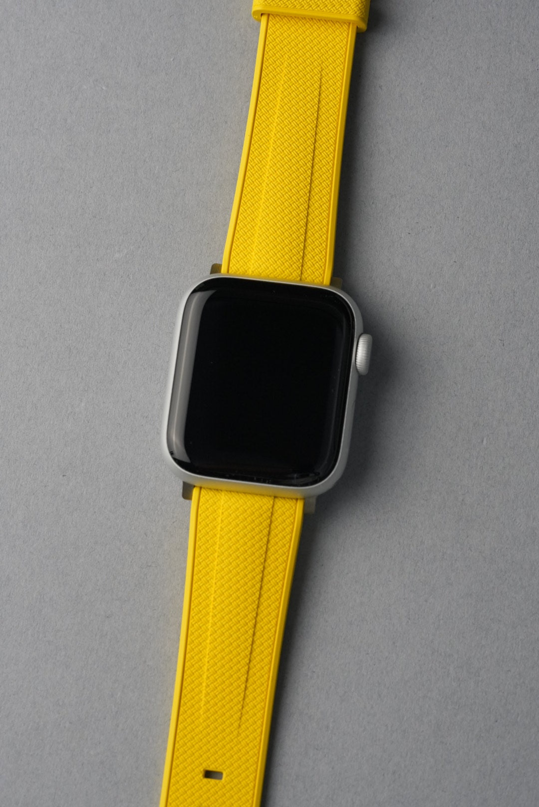 Rubber Woven Straight End Strap For Apple Watch