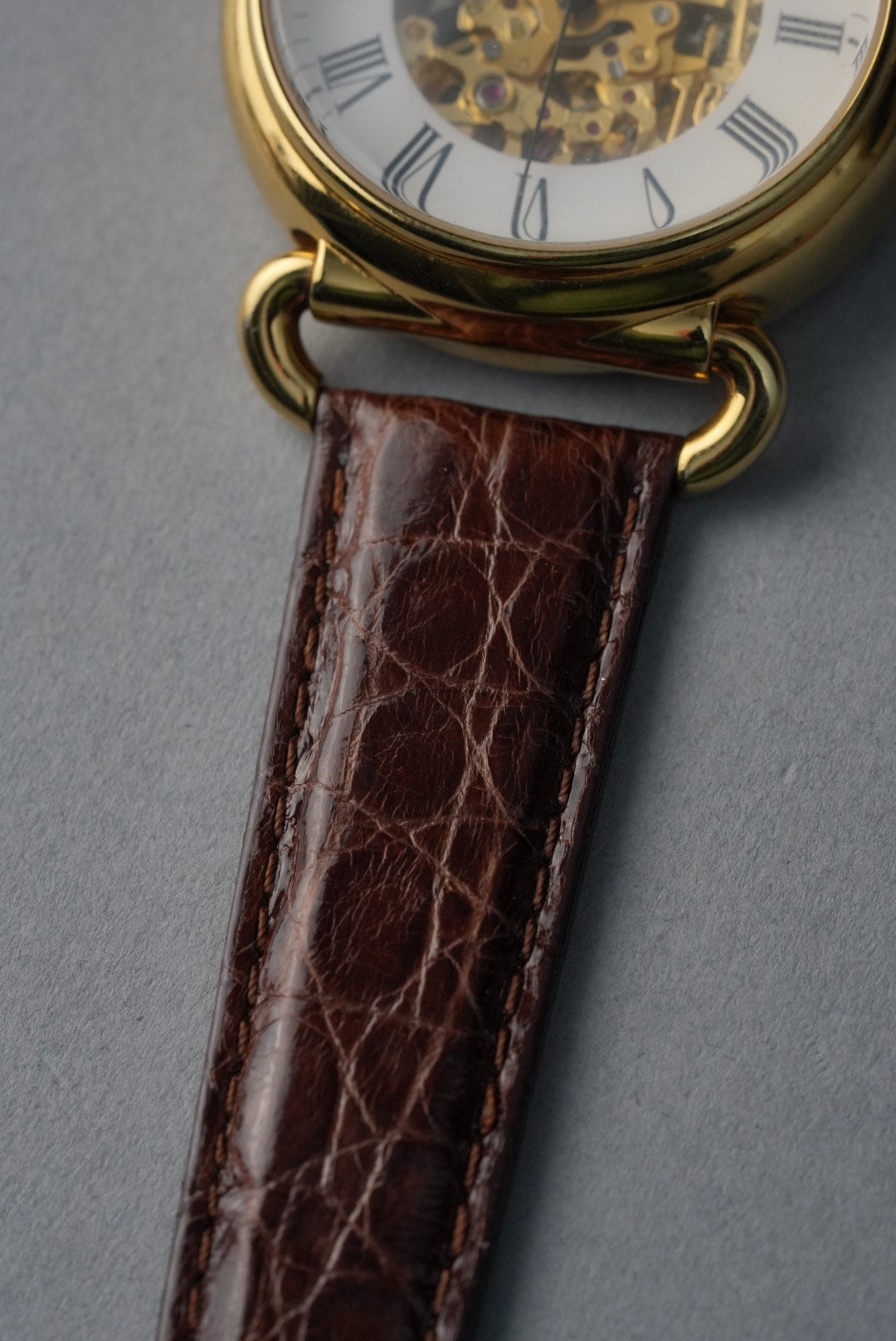 Italian Genuine Crocodile Leather Strap with Nubuck Lining - 18mm to 20mm