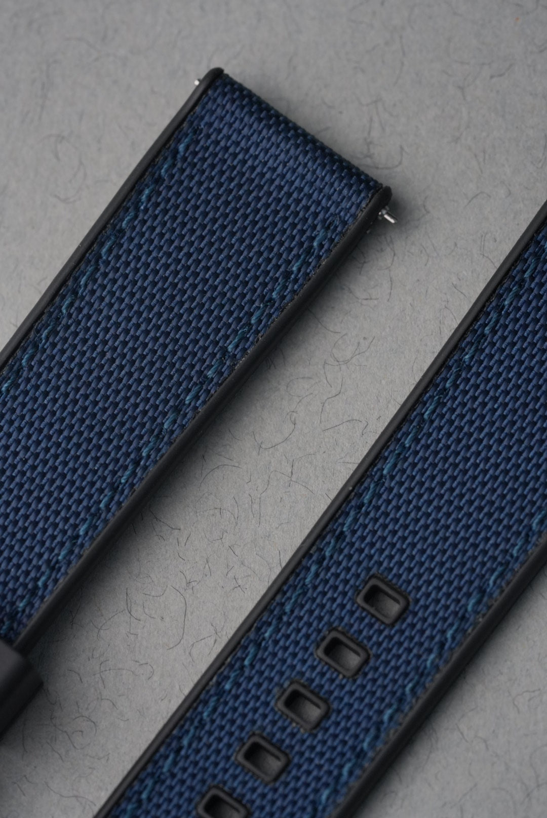 Sailcloth Hybrid Strap for for Omega x Swatch MoonSwatch – Super Blue MoonPhase – Navy