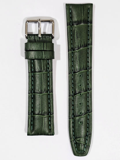 Omega X Swatch MoonSwatch Strap: Embossed Leather - Green