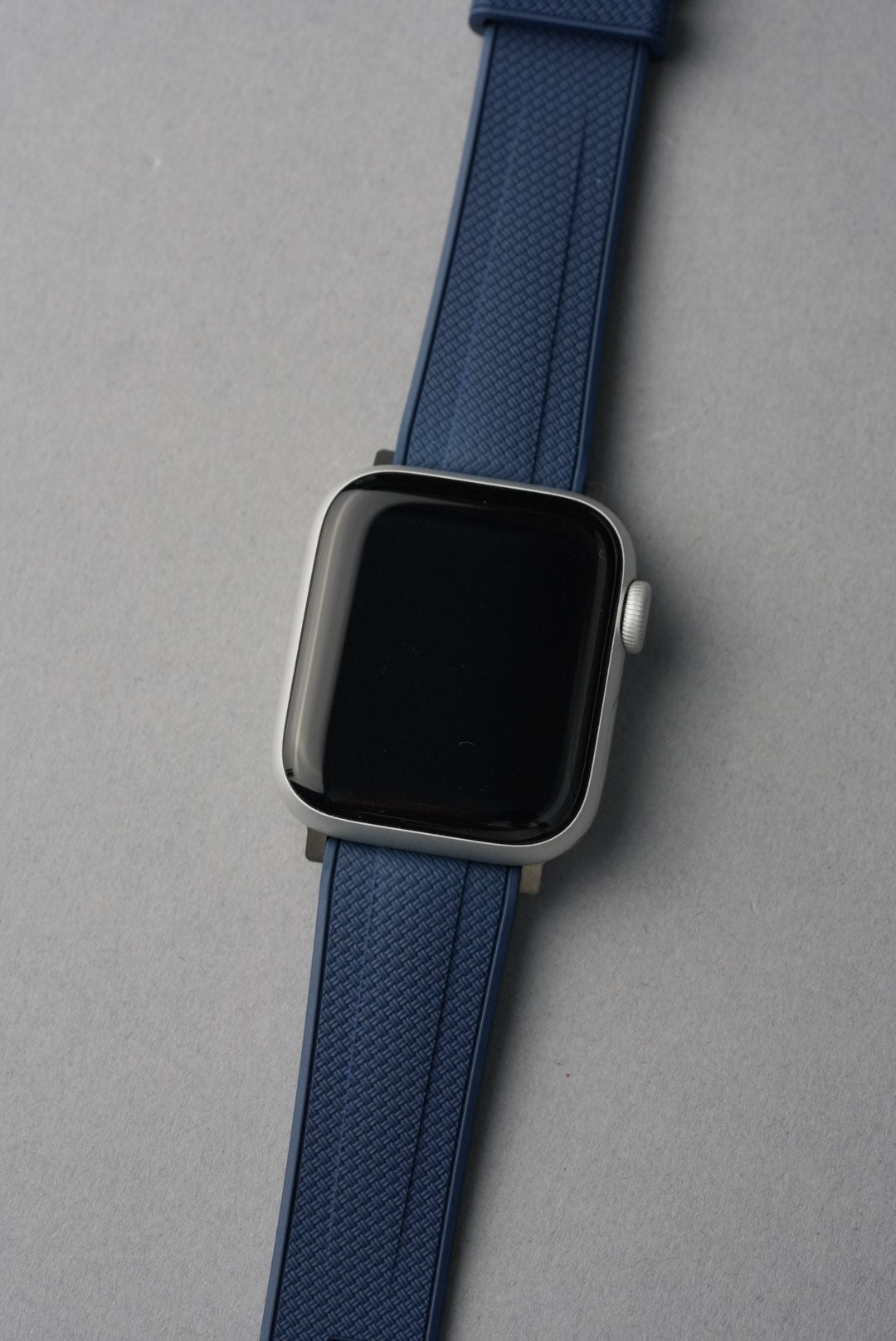 Rubber Woven Straight End Strap For Apple Watch