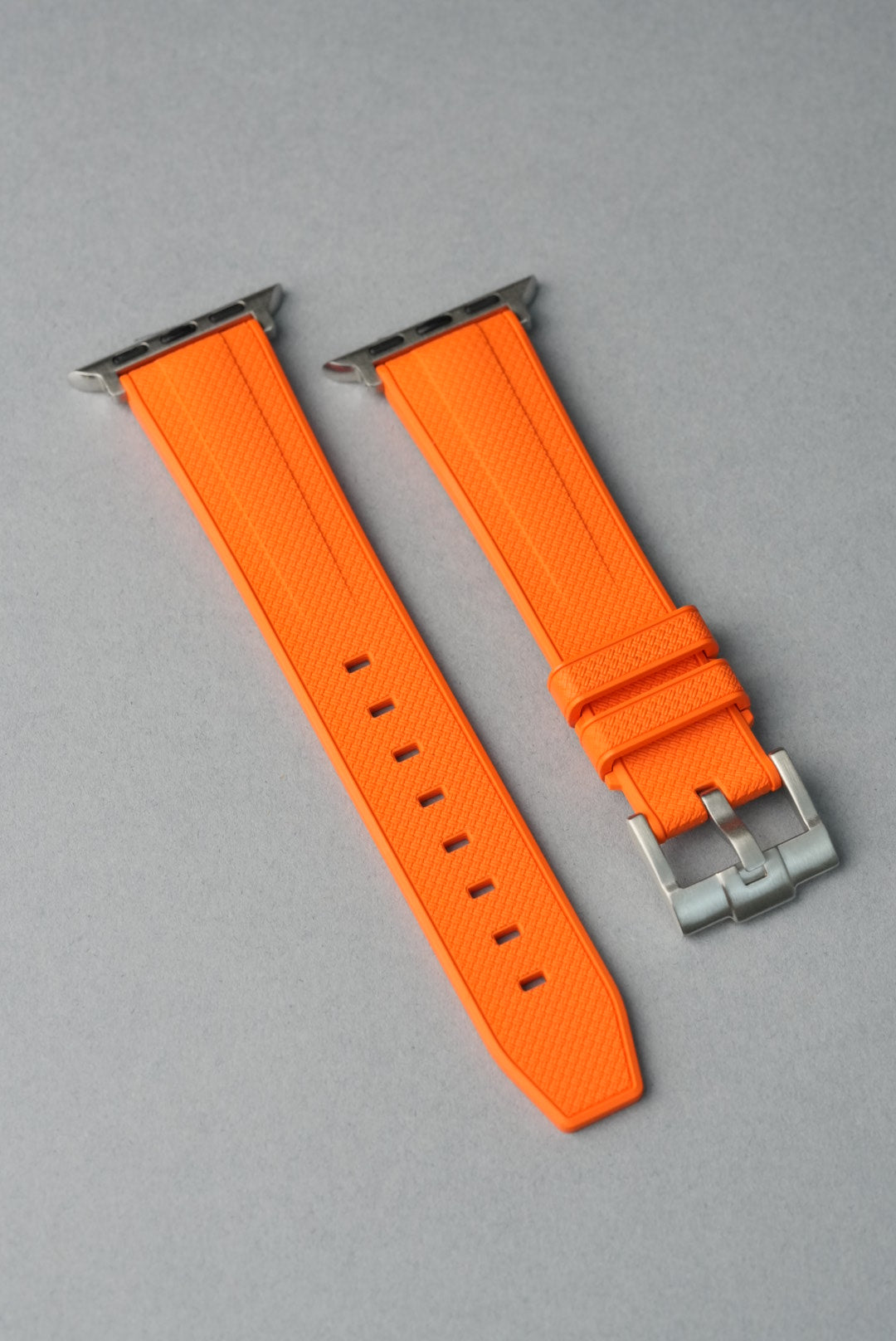 Rubber Woven Straight End Strap For Apple Watch