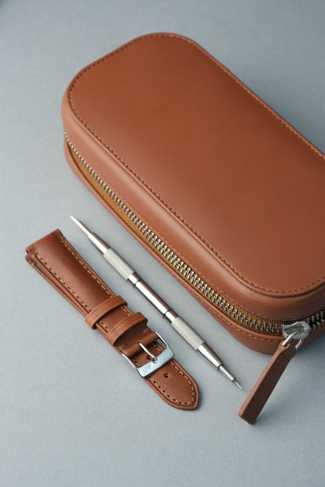 Two Watch Travel Case with Strap & Tool