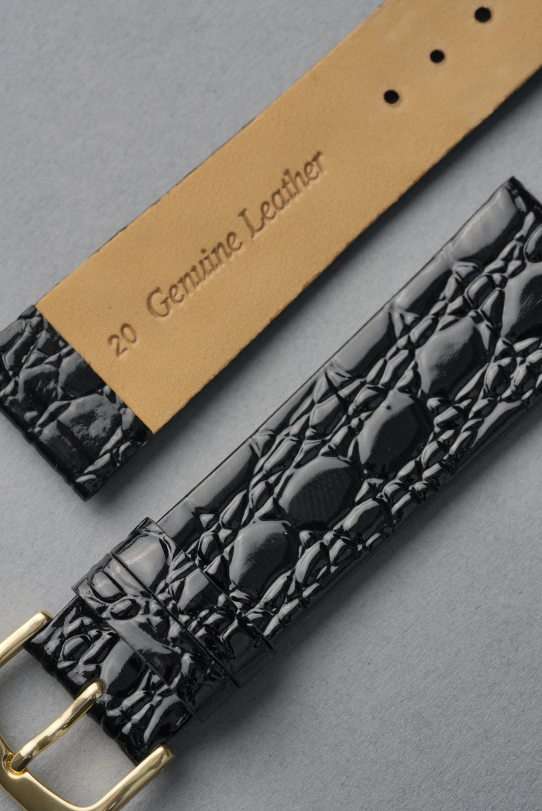 Vintage Crocodile Grain Leather Strap – 8mm to 22mm