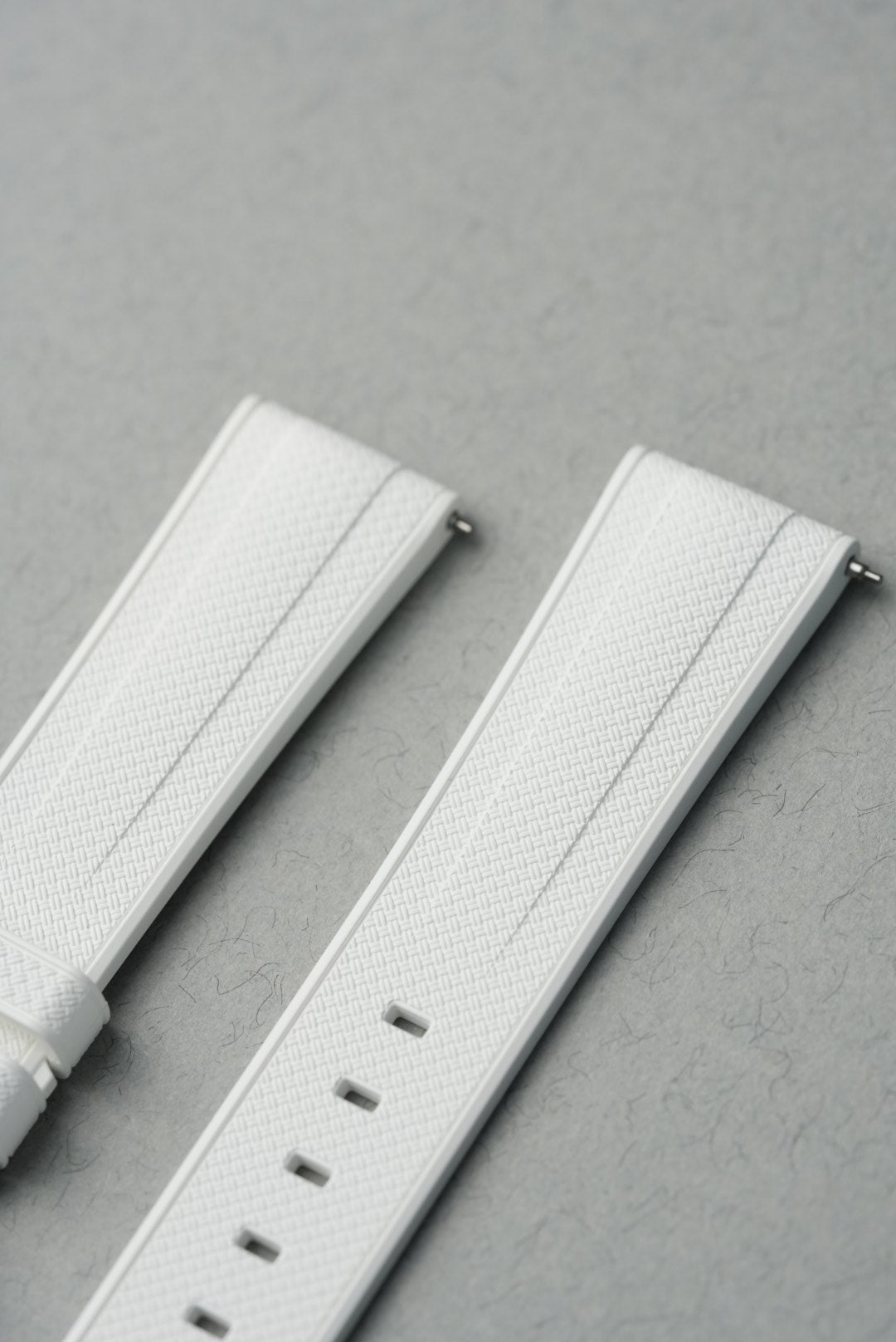Rubber FKM Straight End Strap For Mission To Venus - White