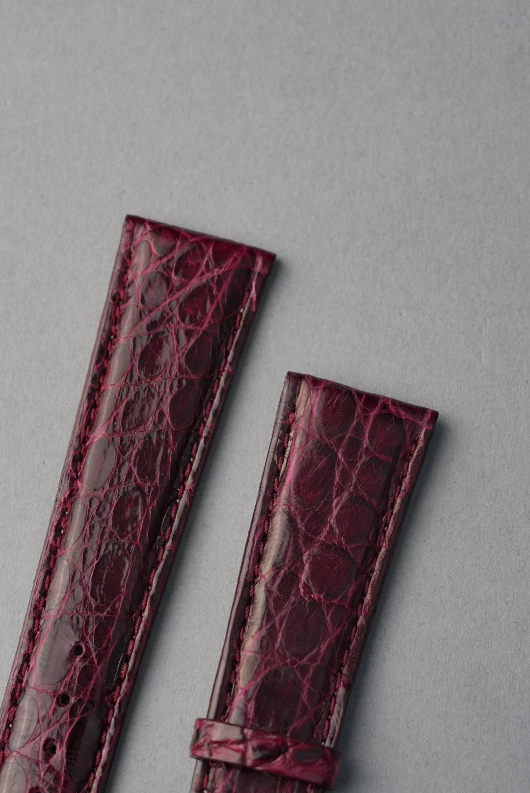 Italian Genuine Crocodile Leather Strap with Nubuck Lining - 18mm to 20mm