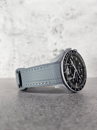 Omega X Swatch MoonSwatch Strap: Grey Rubber Woven - Moon