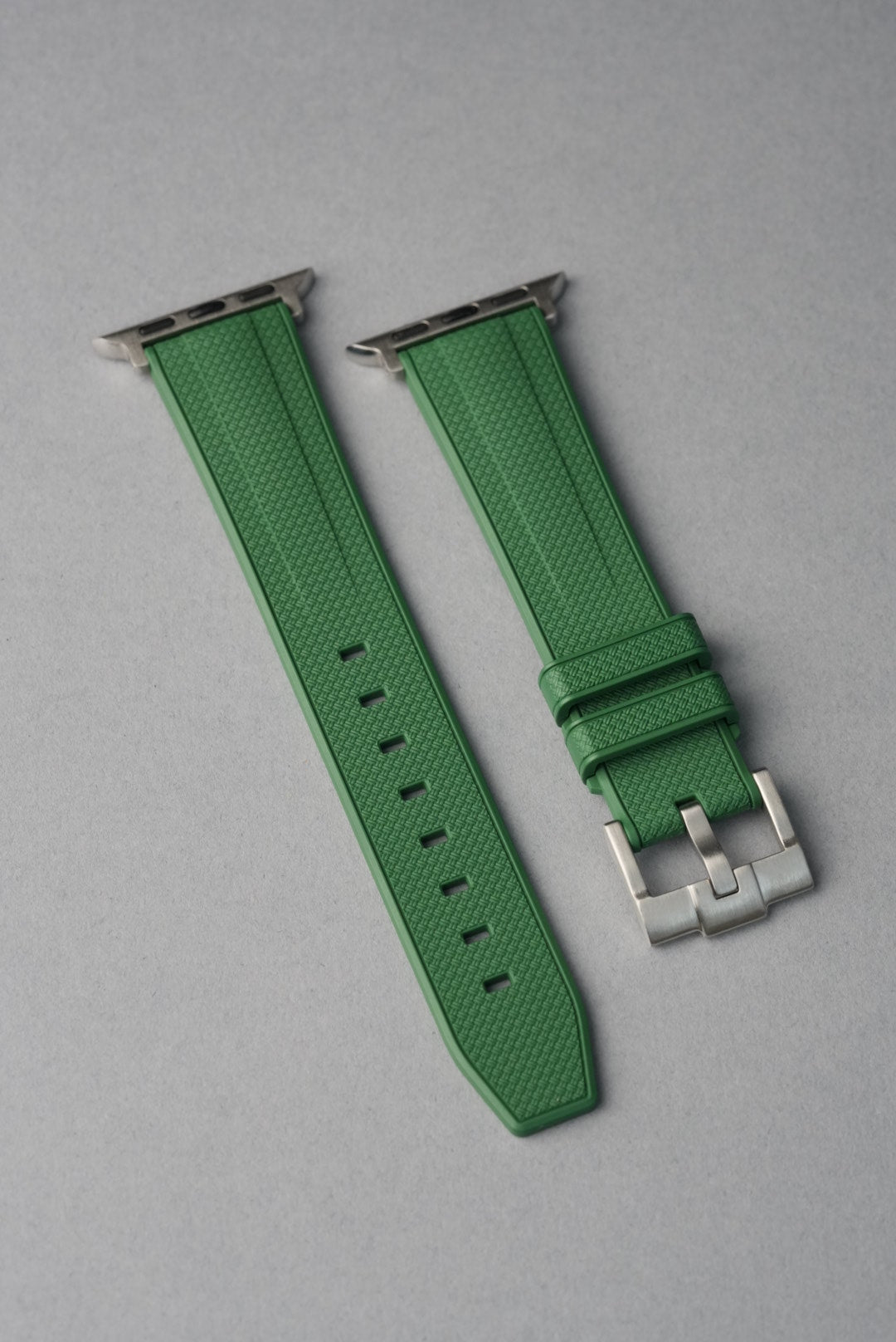 Rubber Woven Straight End Strap For Apple Watch