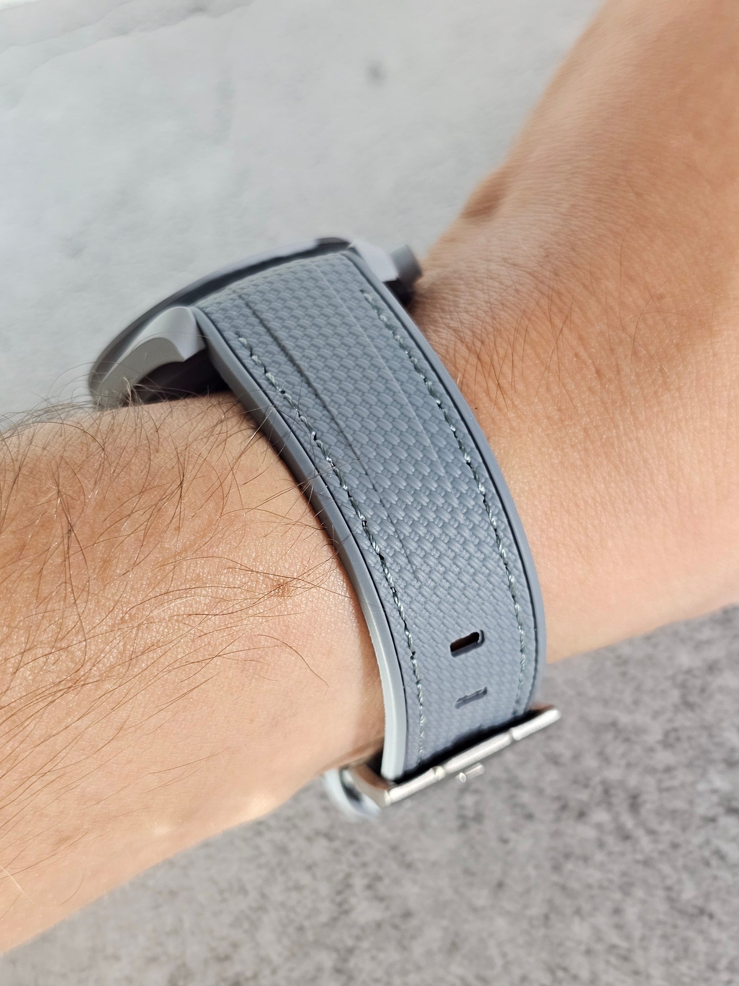 Omega X Swatch MoonSwatch Strap: Grey Rubber Woven - Moon