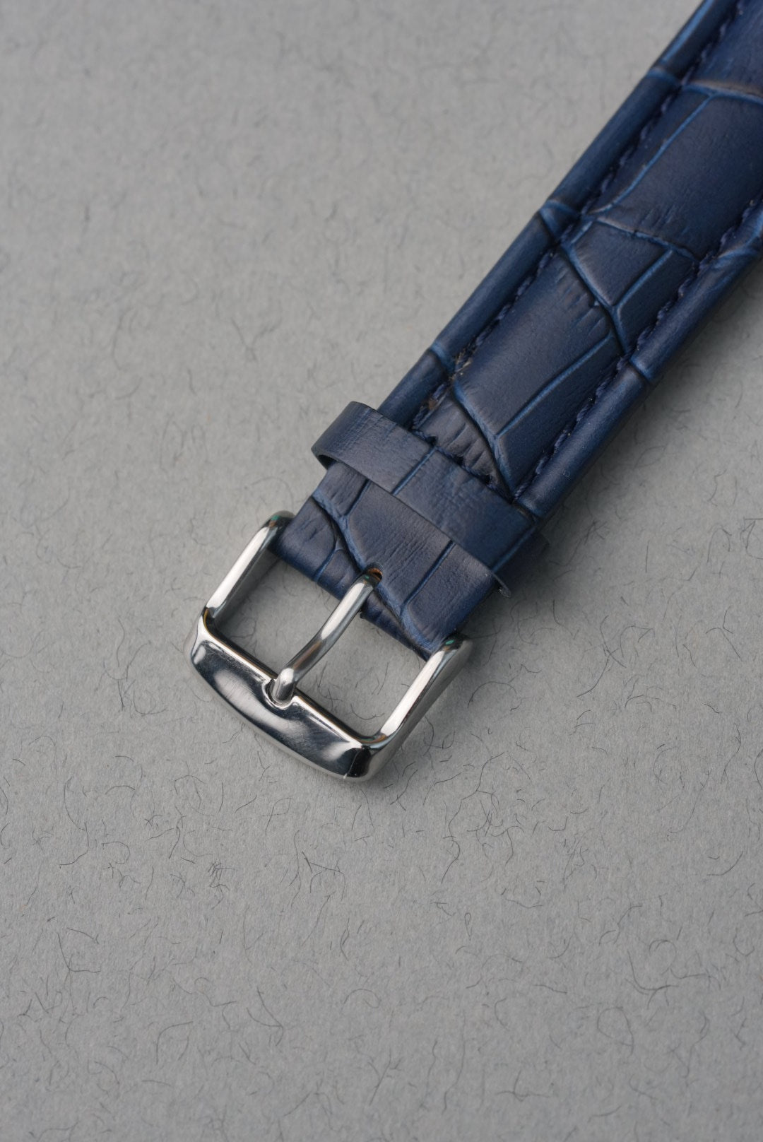 Embossed Leather Strap for Omega x Swatch MoonSwatch – Mission to Neptune – Navy