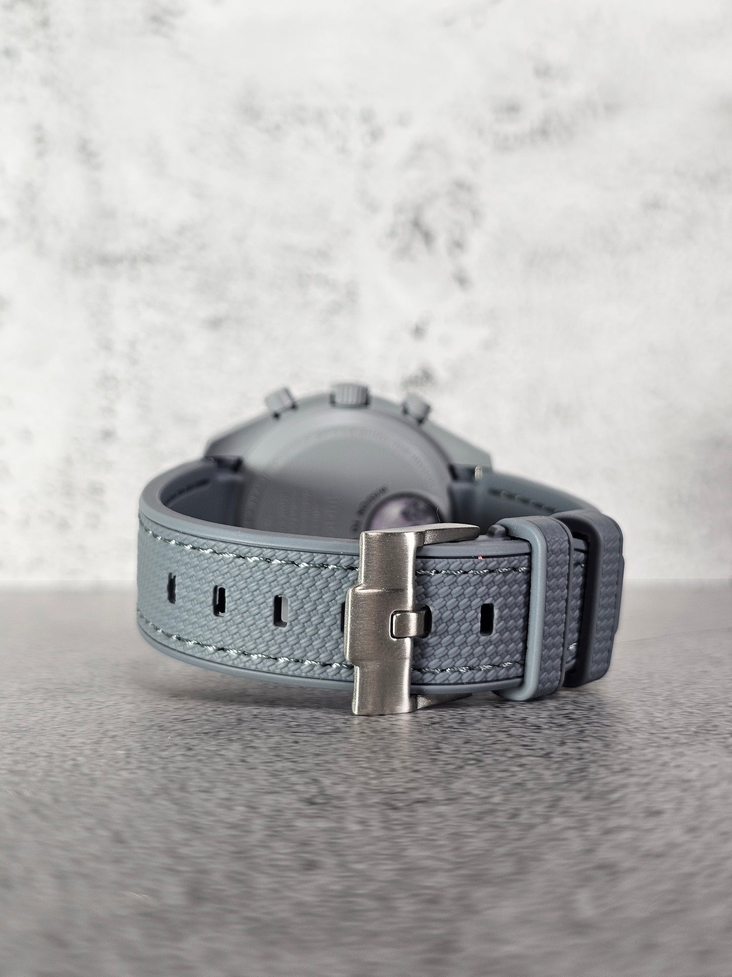 Omega X Swatch MoonSwatch Strap: Grey Rubber Woven - Moon