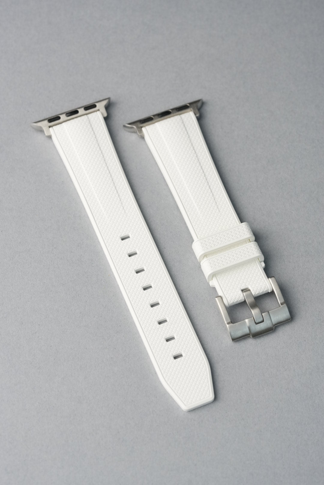Rubber Woven Straight End Strap For Apple Watch