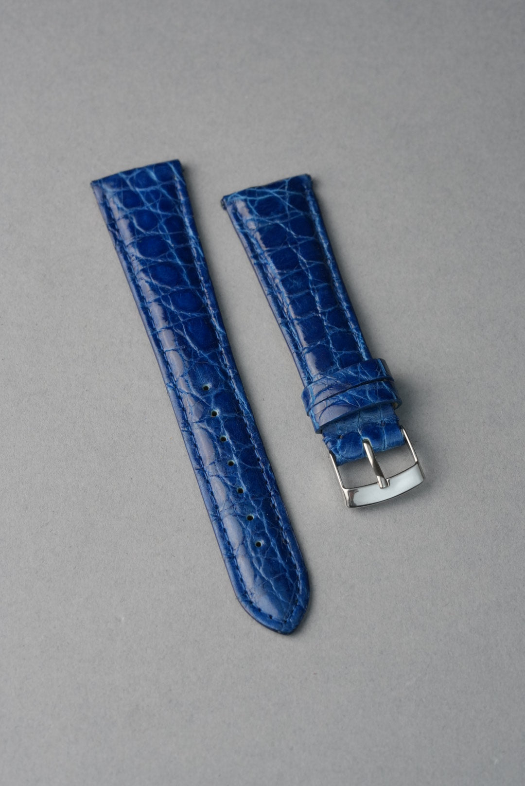 Italian Genuine Crocodile Leather Strap with Nubuck Lining - 18mm to 20mm