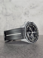 Omega X Swatch MoonSwatch Strap: Curved Rubber  - Black & White