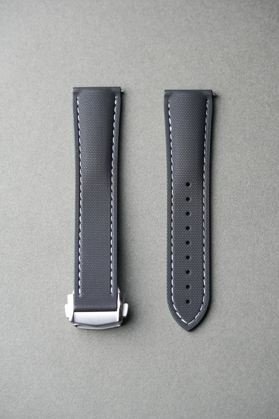 Tudor Black Bay Chrono Rubber Sailcloth-Effect Deployant Strap