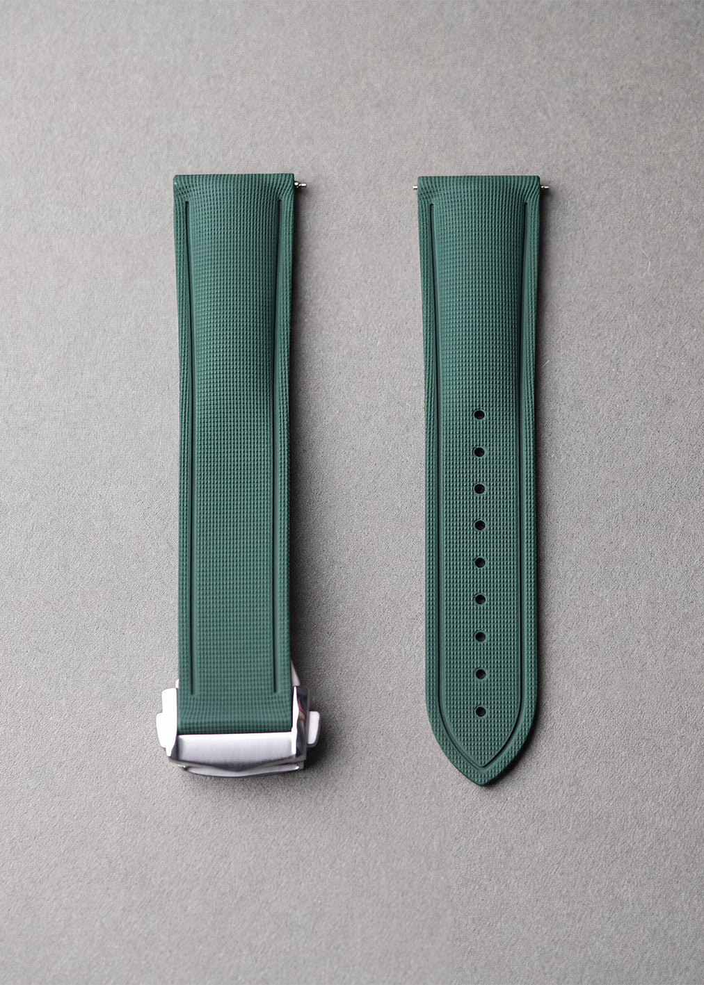 Sailcloth Effect FKM Rubber Strap with Deployant Clasp 18mm-22mm