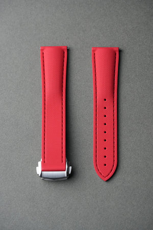 Rubber Sailcloth Strap with Deployant Clasp For Rolex Submariner
