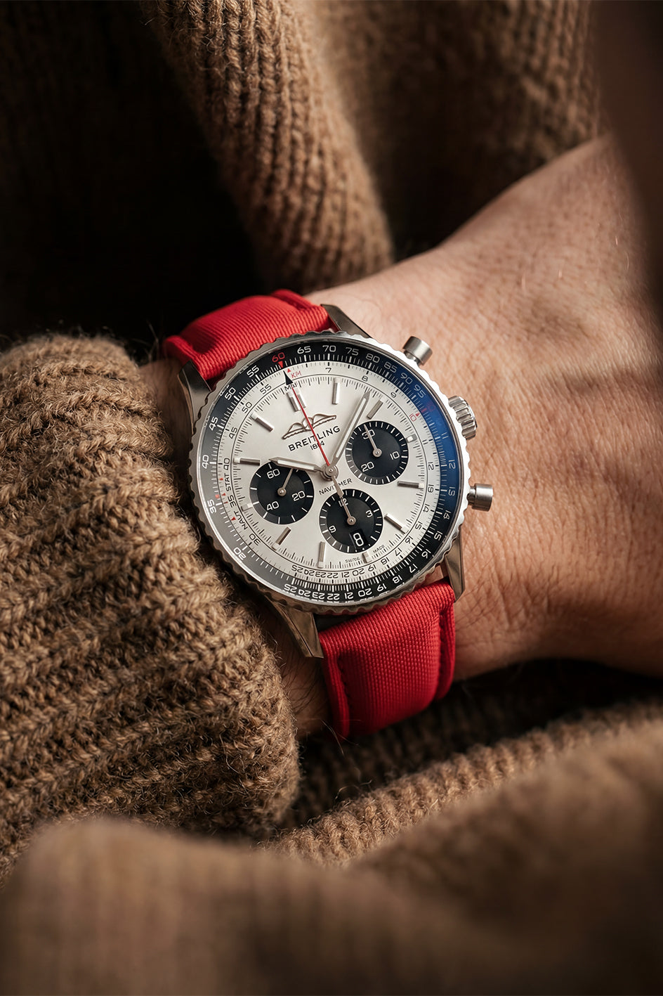 Breitling Navitimer Sailcloth FKM Rubber Strap with Deployant Clasp