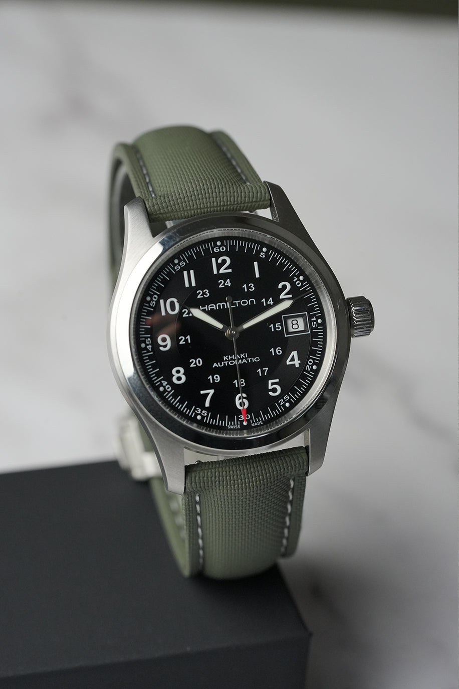 Sailcloth Effect FKM Rubber Strap with Deployant Clasp 20mm-22mm