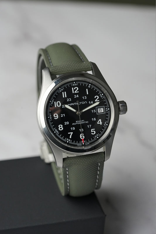 Hamilton Sailcloth FKM Rubber Strap with Deployant Clasp